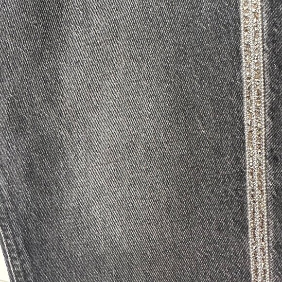 ⭐Lucky Brand Sienna Slim Boyfriend Jean 00/24 Women Mid Rise Metallic Stripes⭐ - Picture 11 of 12